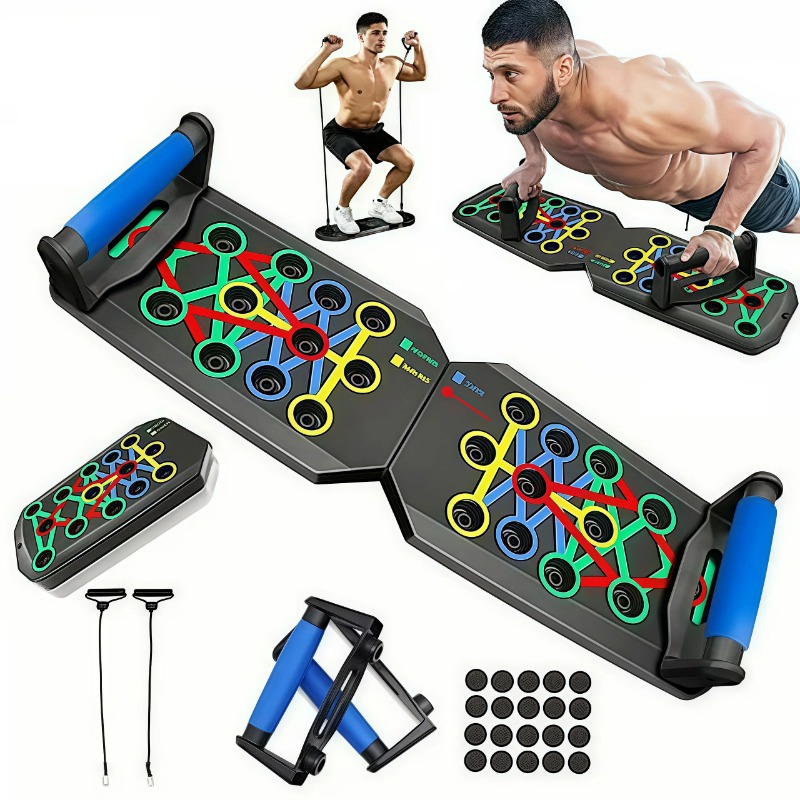 Outdoor Sport Bar - Papan Push Up Lipat dengan Tali