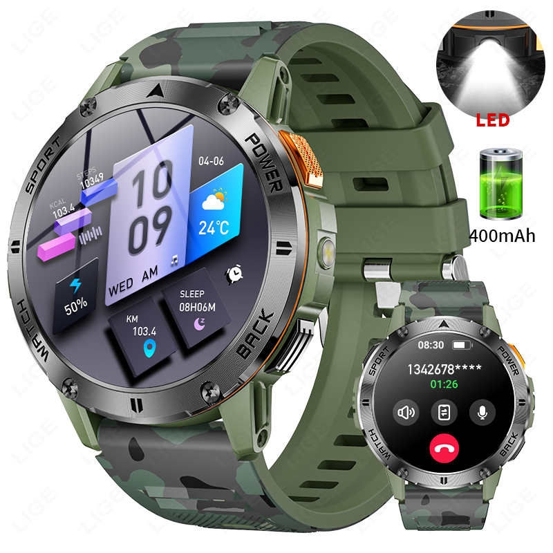 LIGE Jam Tangan Pintar Pria Ke - Outdoor Sport Day ulasan dan harga