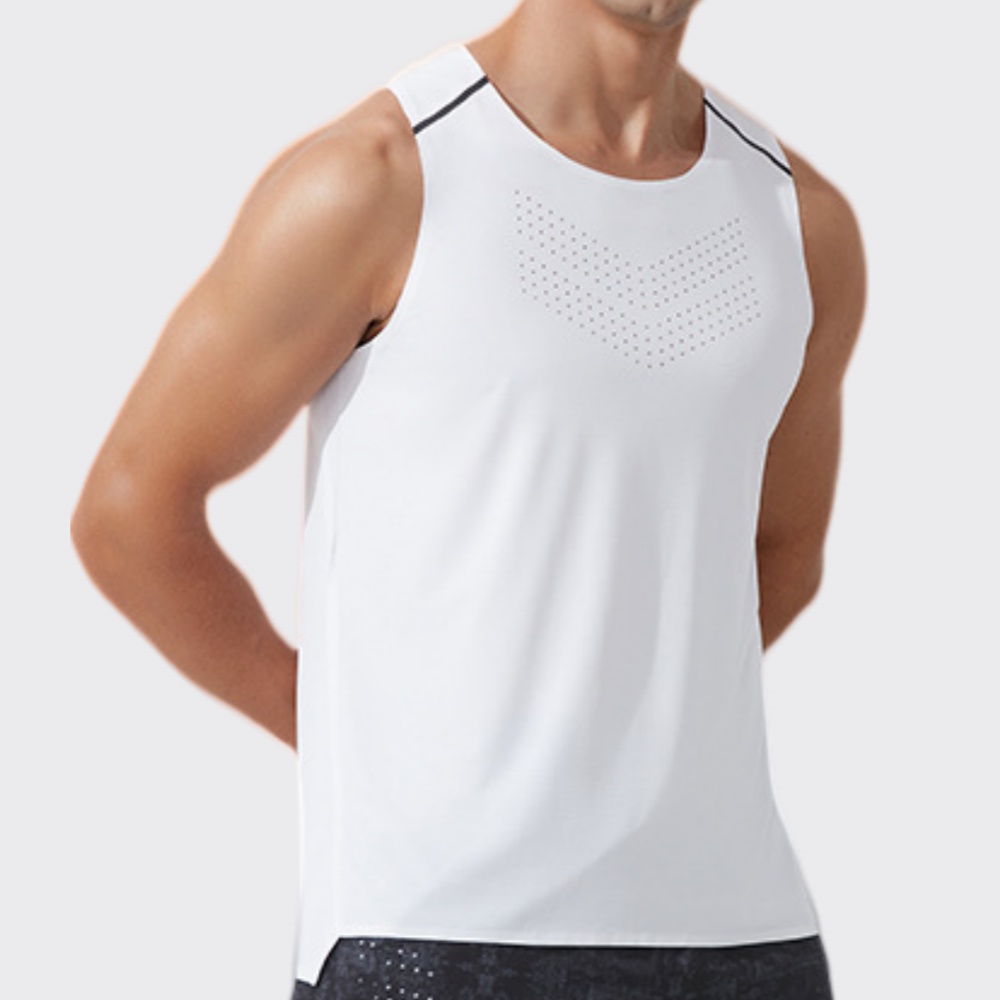 Rompi Gym Pria Kaus Tanpa Leng - Outdoor Sport Logo ulasan dan harga