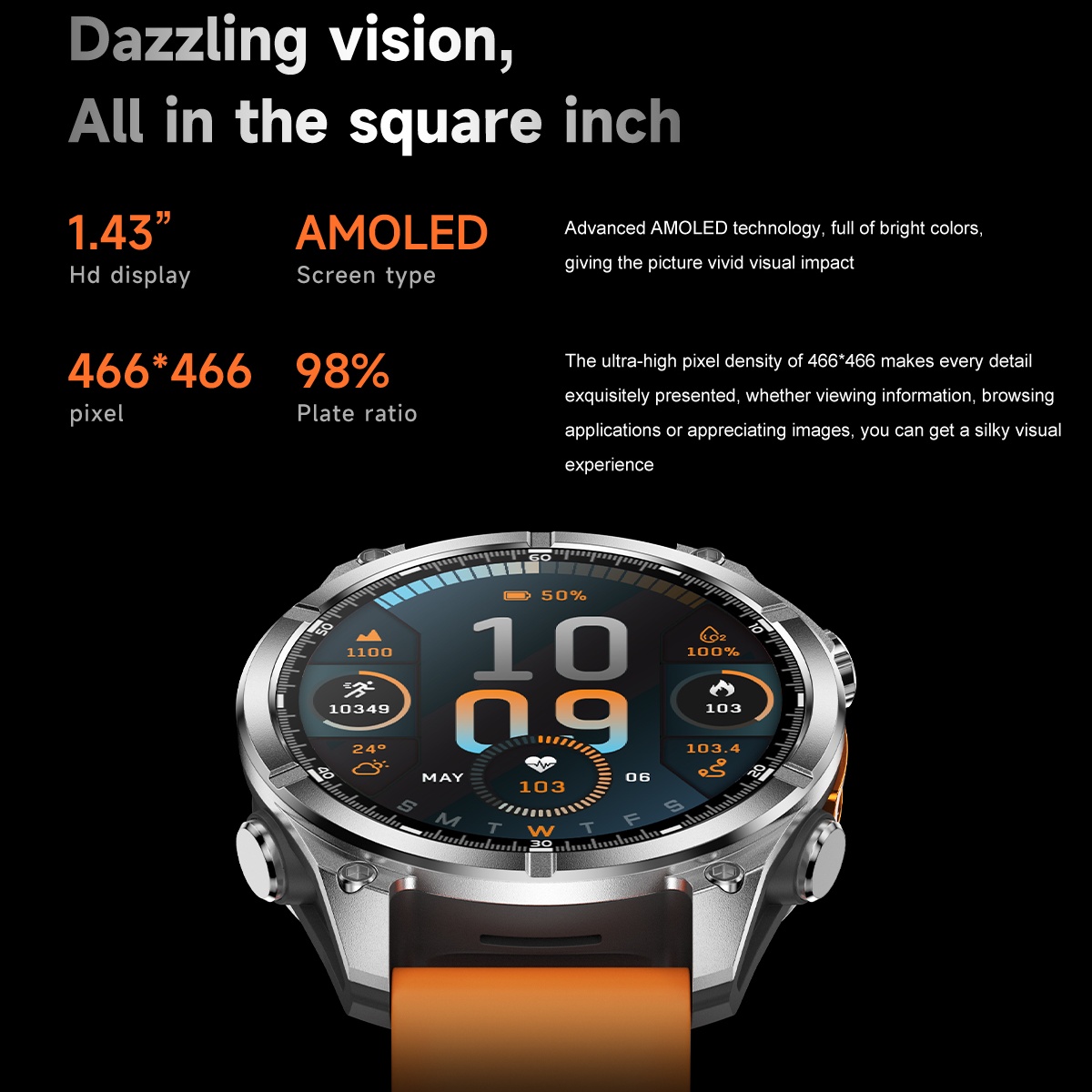 Jam Tangan Pintar Militer VWAR - Outdoor Sport Day ulasan dan harga