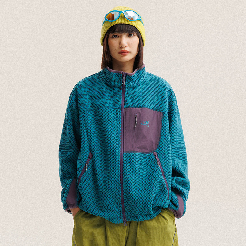 Jaket Bulu Polar Bergaris Berg - Outdoor Sport Coat ulasan dan harga