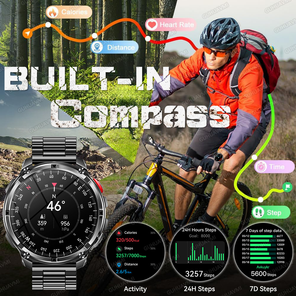 Jam Tangan Pintar Militer Baru - Definition Of Outdoor Sport ulasan dan harga