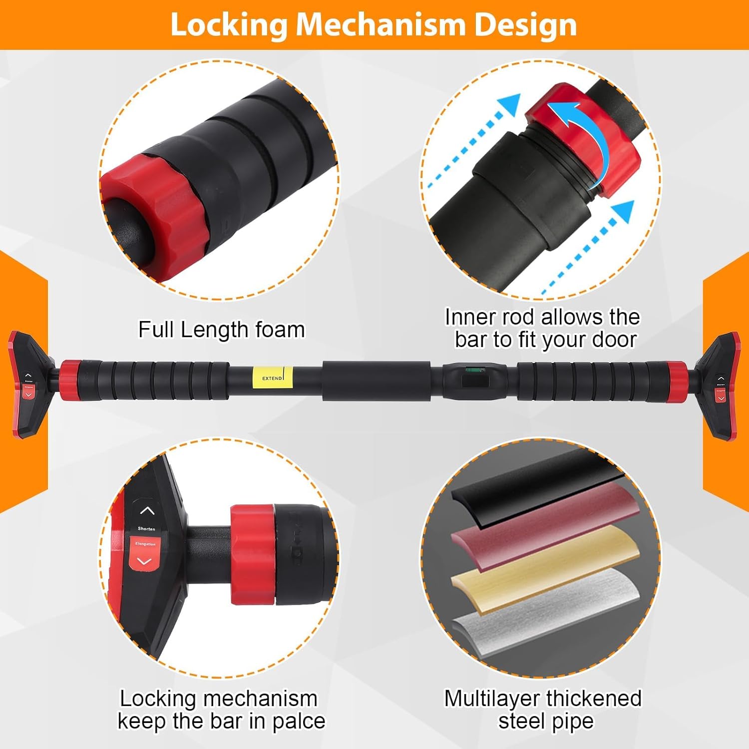 Pull-Up Bar, Chin Up Bar untuk - Outdoor Sport Bar ulasan dan harga