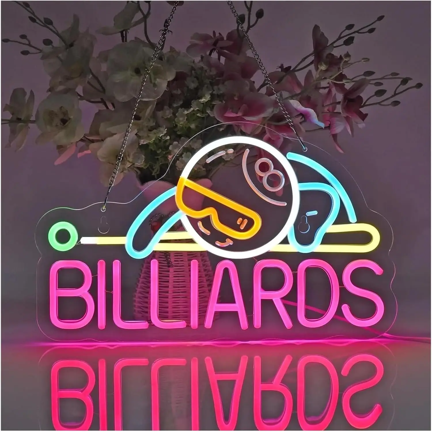 Lampu Neon LED Bola 8 Billiard - Outdoor Sports Hall ulasan dan harga